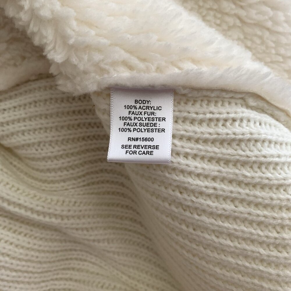 Cozy Cream Hooded Knit & Sherpa Cardigan - Picture 9 of 11